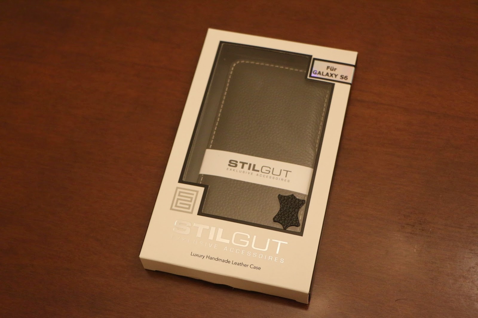 Foto confezione custodia StilGut Book Type per Galaxy S6 colore nero
