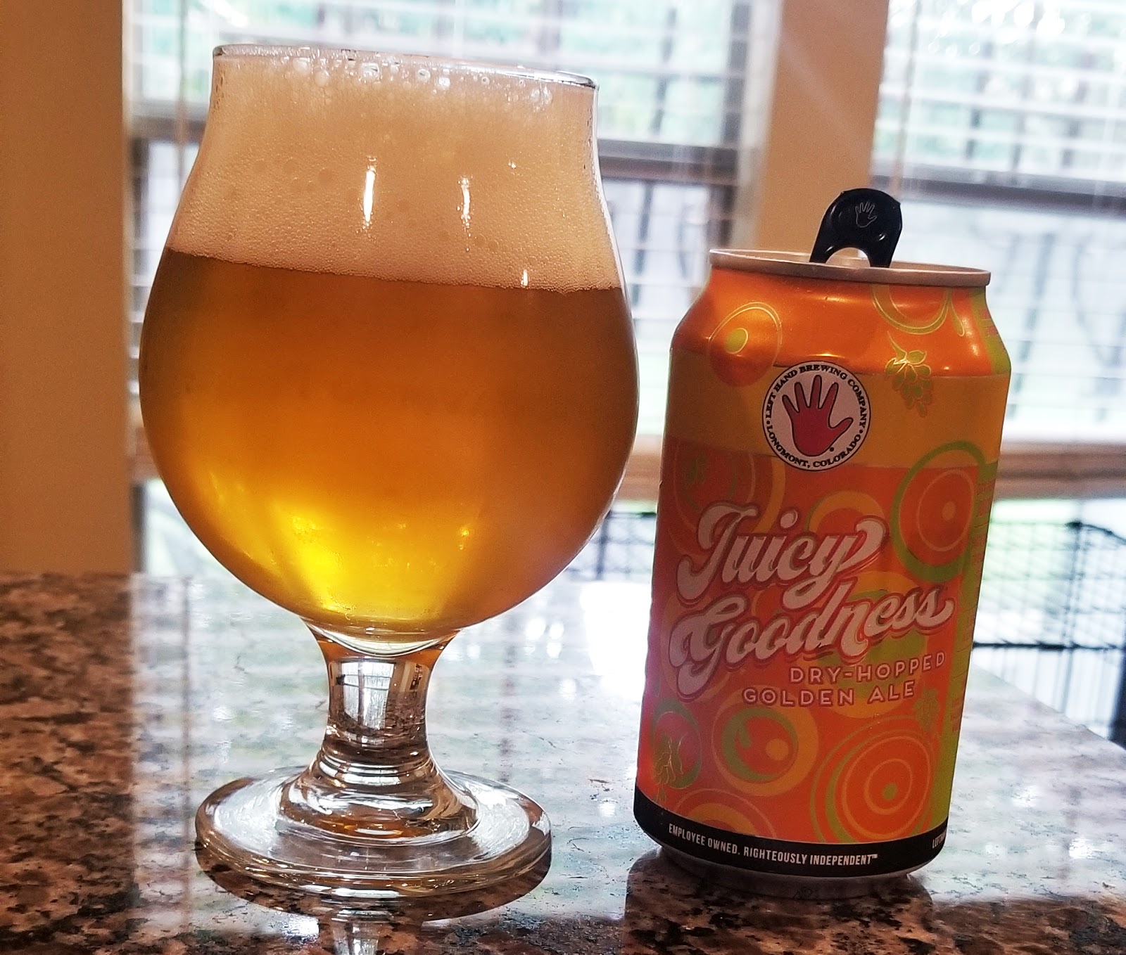 Bite and Booze Feature Beer Friday Left Hand's Juicy Goodness