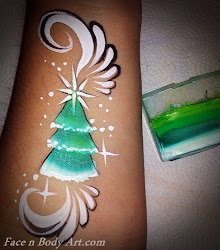 christmas painting face tree designs paint cheek paintings days makeup arm faces noel shawna merry inspiration simple trees joyeaux holiday