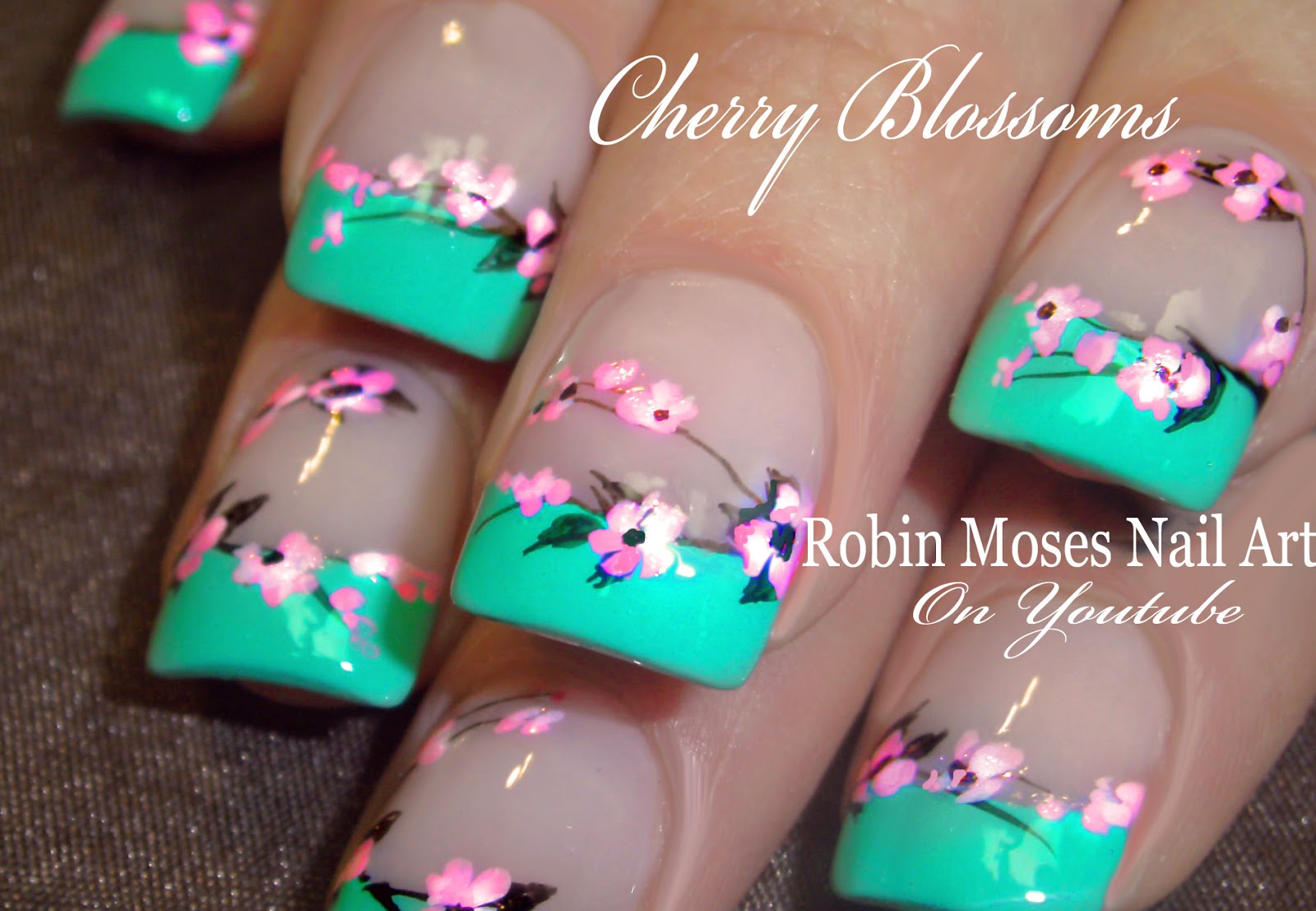 Nail Art by Robin Moses Lily Flower Nail Art Design Tutorial "lily