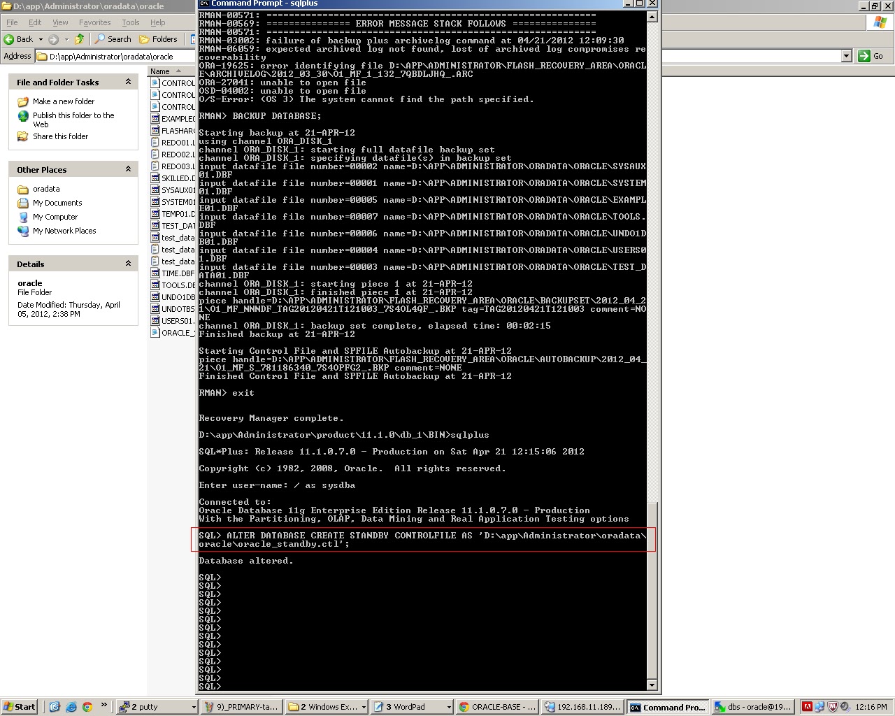 Saugat Chatterjee's Oracle DBA blogs