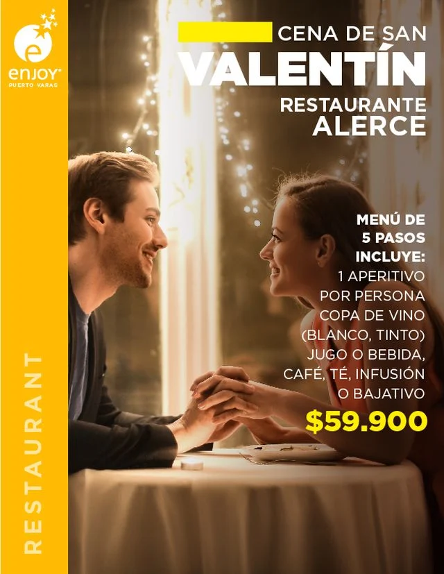 Romántica cena ofrece Enjoy Puerto Varas para este San Valentín