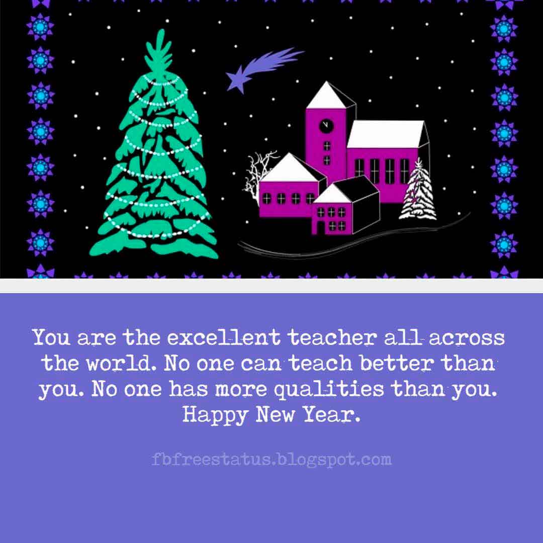 Happy New Year Wishes For Teacher With Images Pictures