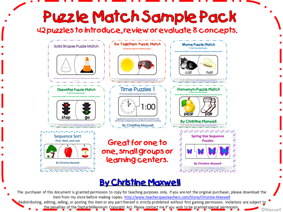 Hand to Heart Free Sample Pack of Puzzles!