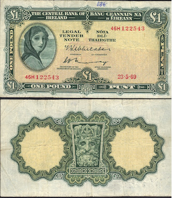 Repubblica d'Irlanda 1 Pound 1969 P# 64b