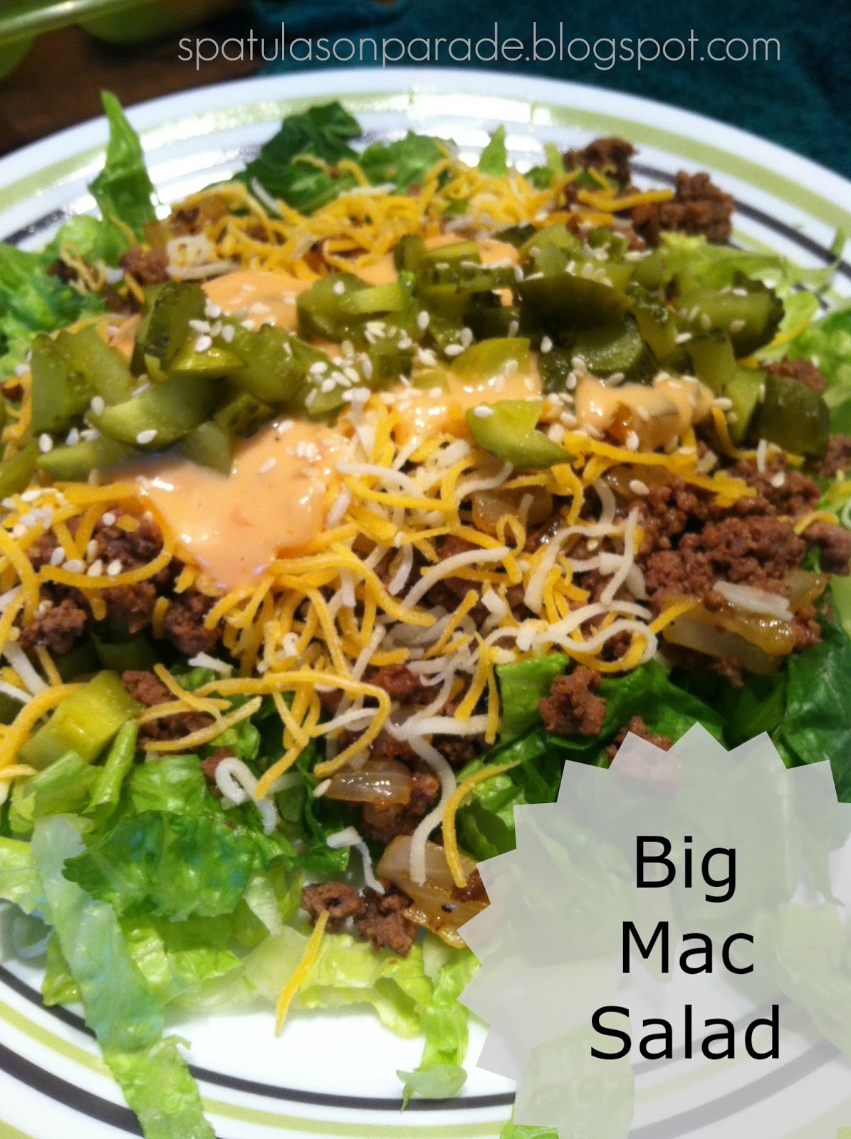 Spatulas On Parade Big Mac Salad style