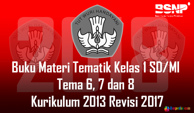 Lengkap, Buku Materi Tematik Kelas 1 SD/MI Tema 6, 7 dan 8