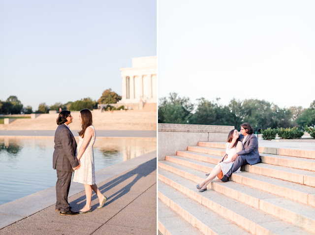 DC Lincoln Memorial Engagement Session photographed by Maryland wedding photographer Heather Ryan Photography