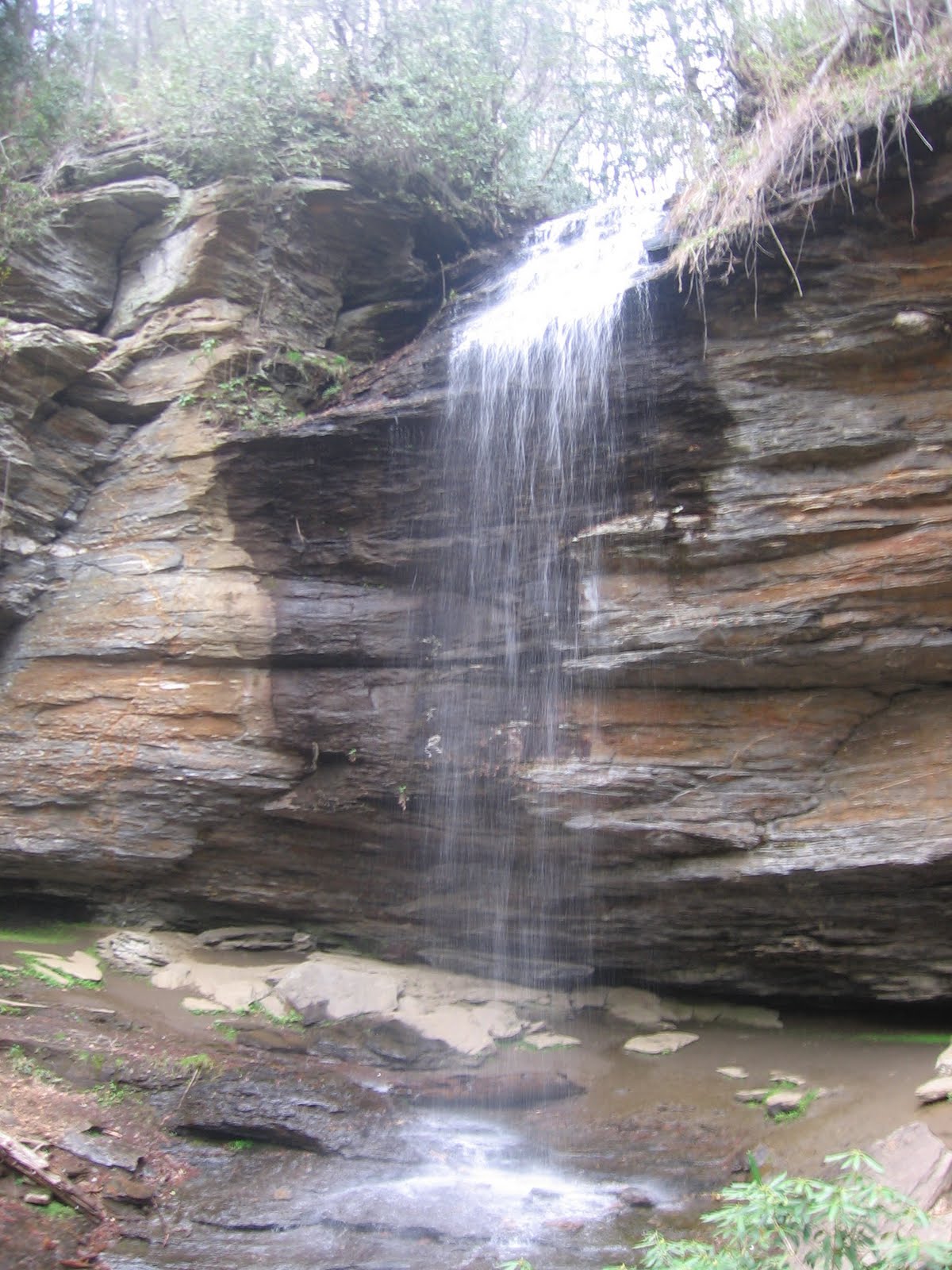 Relaxed Hiking NC Moore Cove Falls 4/09/2011