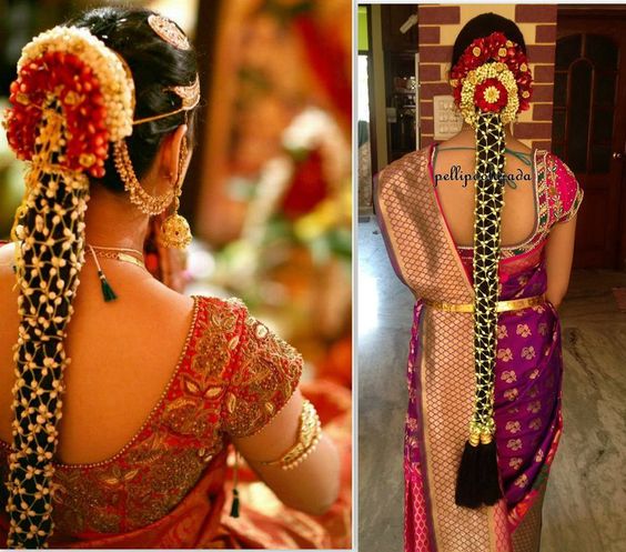 Bridal Hair do… Moggina jade or Bridal hair style Here traditional home  made and readily available in market bridal moggina jade or poo jadai for  bride are shown in images. Many of