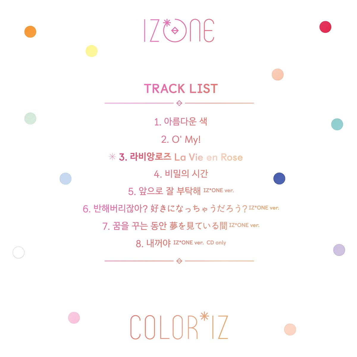 IZ*ONE(#아이즈원) : 1st Mini Album COLOR*IZ Teaser Image.