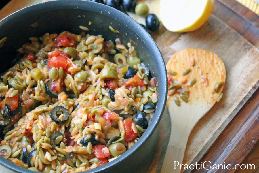 Spanish Orzo with Olives