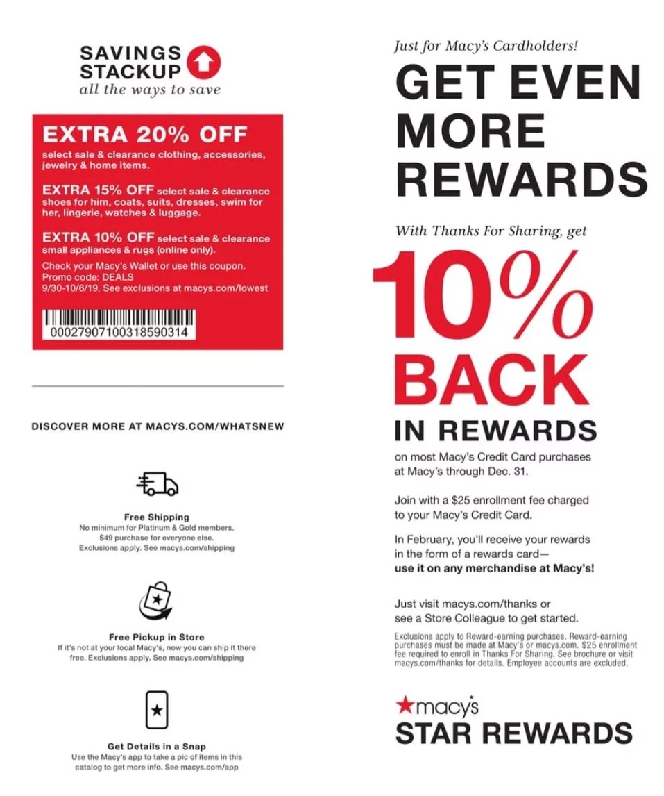 Macy's Sale Ad September 30 October 6, 2019