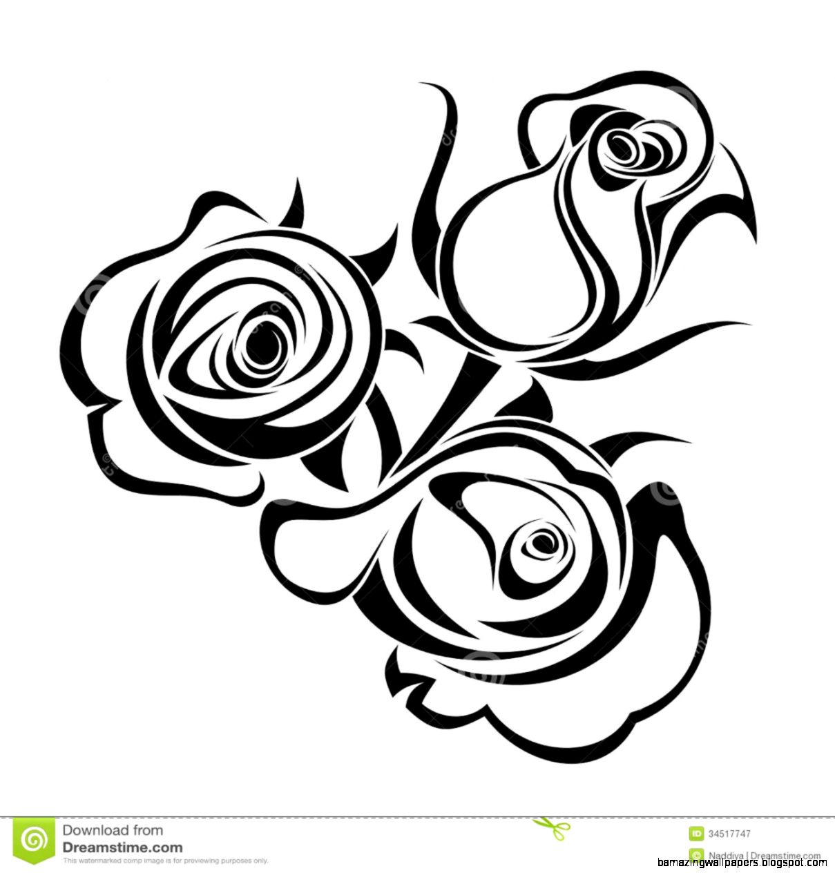 Top 102+ Images rose bouquet clip art black and white Sharp