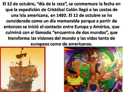 12 de Octubre; Día de la Hispanidad o Día de la Raza