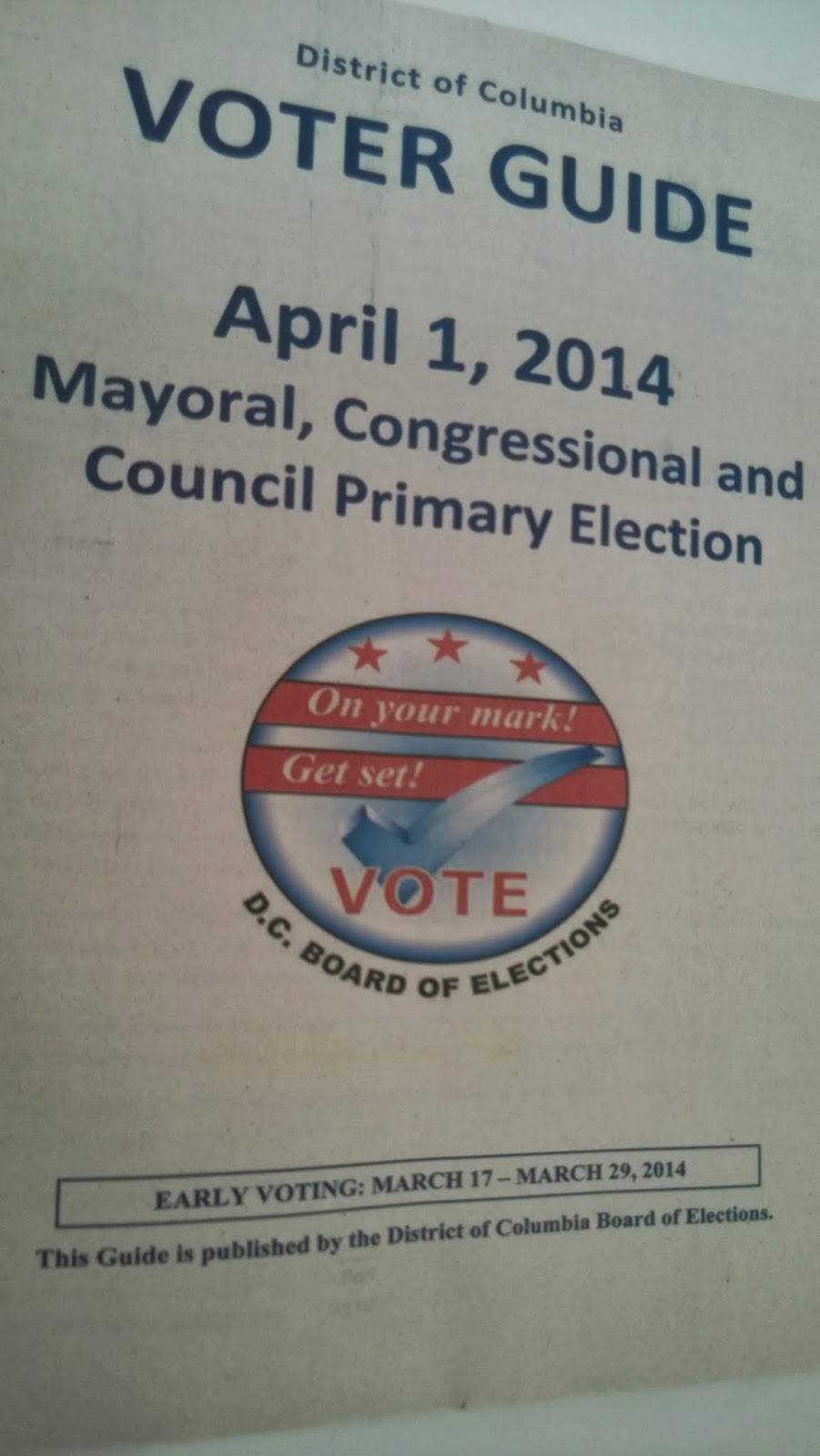 bloomingdale through today's mail slot DC Voter Guide for the April 1