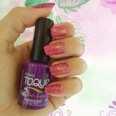 Unhas esponjadas usando esmaltes Ludurana e Novo Toque