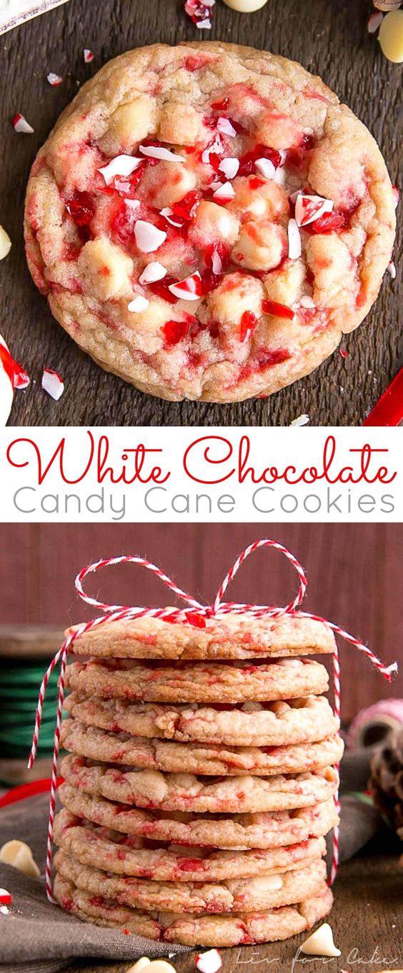 White Chocolate Candy Cane Cookies Recipe Awesome Foods