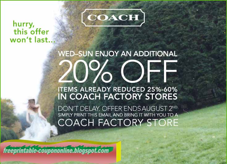Coach online coupon code october 2018