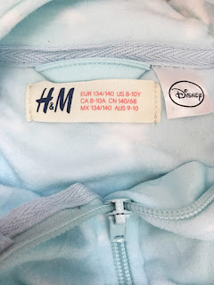 Áo khoác Elsa and Anna xuất xịn dư UK, hiệu H&M, made in cambodia.