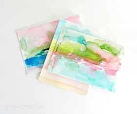 mini abstract watercolors by Elise Engh
