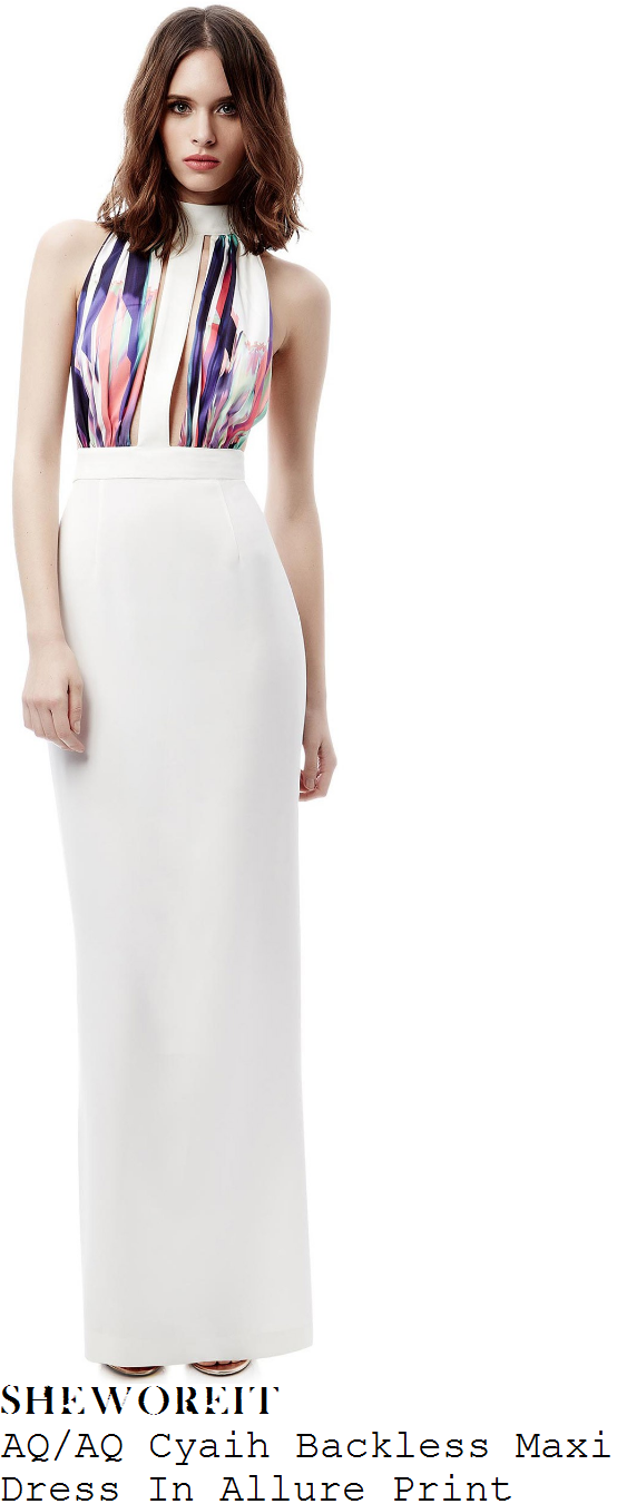 katie-piper-aqaq-cyaih-cream-white-and-multicoloured-soft-watercolour-stripe-print-halterneck-draped-split-front-detail-high-waisted-column-maxi-dress