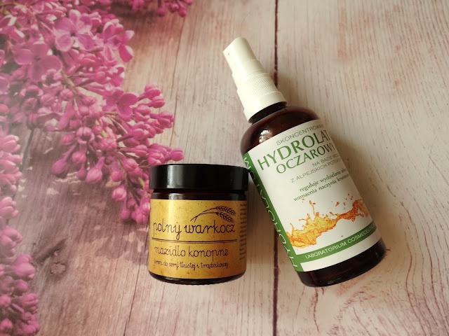 Polny Warkocz mazidło konopne i hydrolat oczarowy
