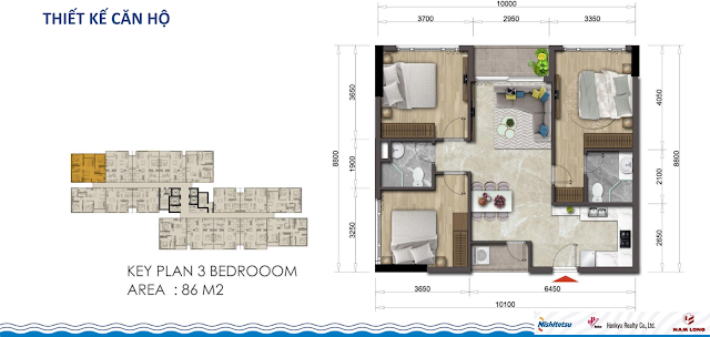 Thiết kế căn hộ Akari City 56m2 Thiết kế căn hộ Akari City 56m2