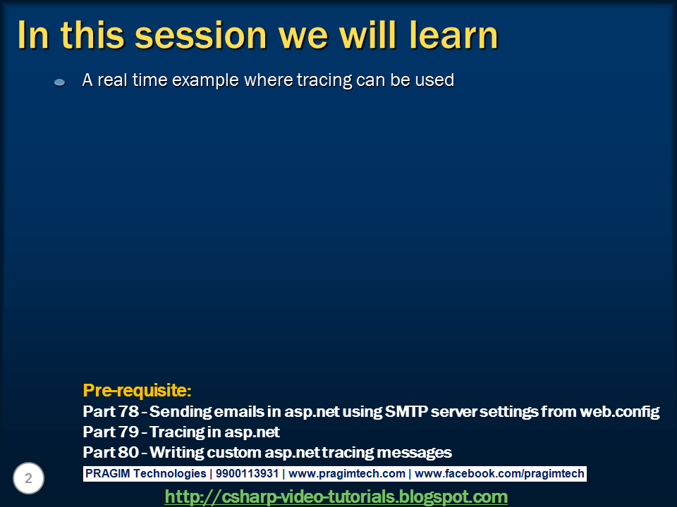 Sql server, .net and c# video tutorial: Part 81 – Tracing - A real time ...