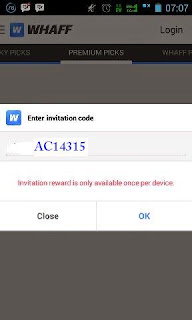 kode Whaff untuk mendapatkan Bonus pertama daftar AC14315 kode Whaff untuk mendapatkan Bonus pertama daftar AC14315