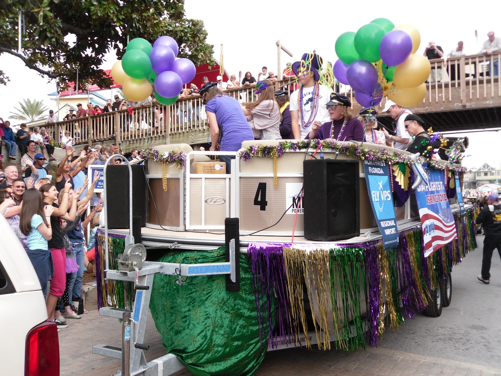 RVFulltimingLove Mardi Gras parade in Destin Florida