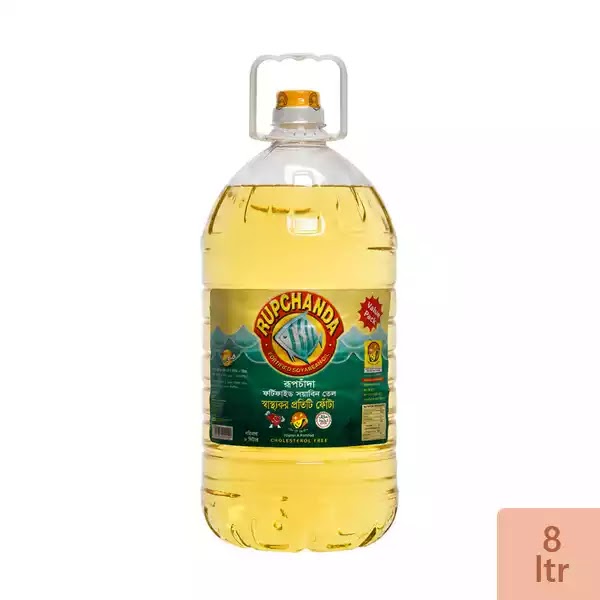 Rupchanda Soyabean Oil - 8 Litre [Cooking essentials]