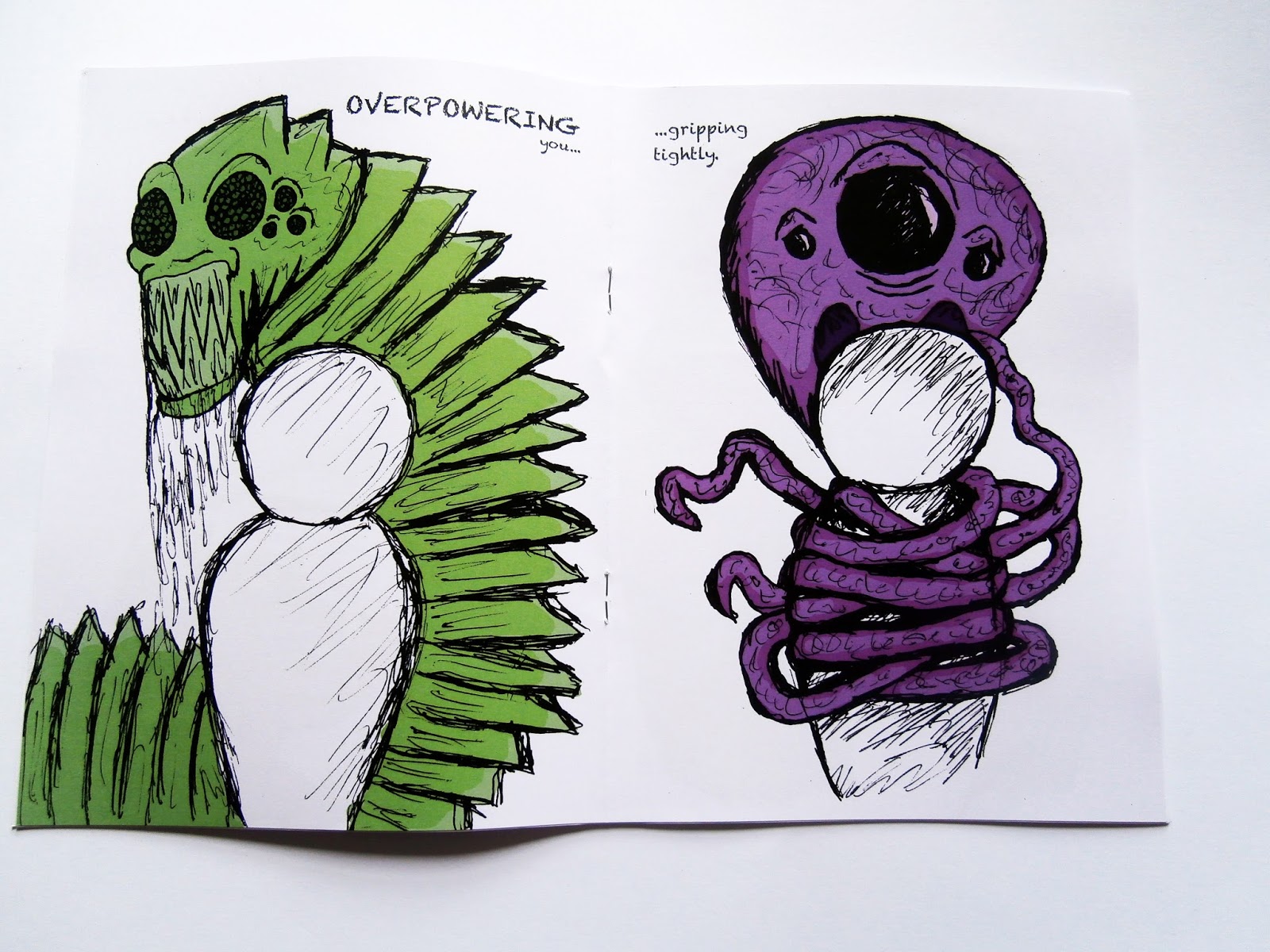 Craig Arnold Illustration Anxiety Monsters Zine