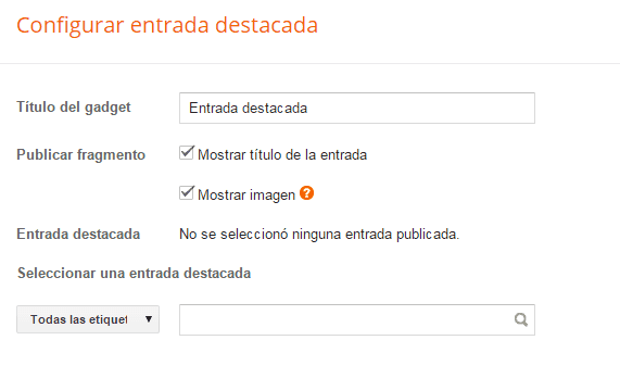 Configurar Entrada Destacada