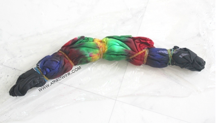 DIY: Rainbow colored tie dye shirt
