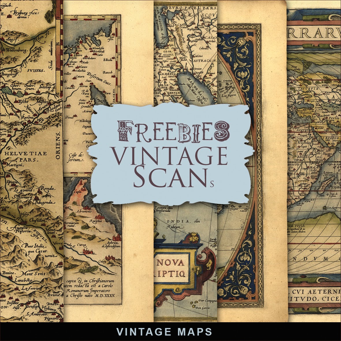 New Freebies Kit of Antique MapsFar Far Hill Free database of