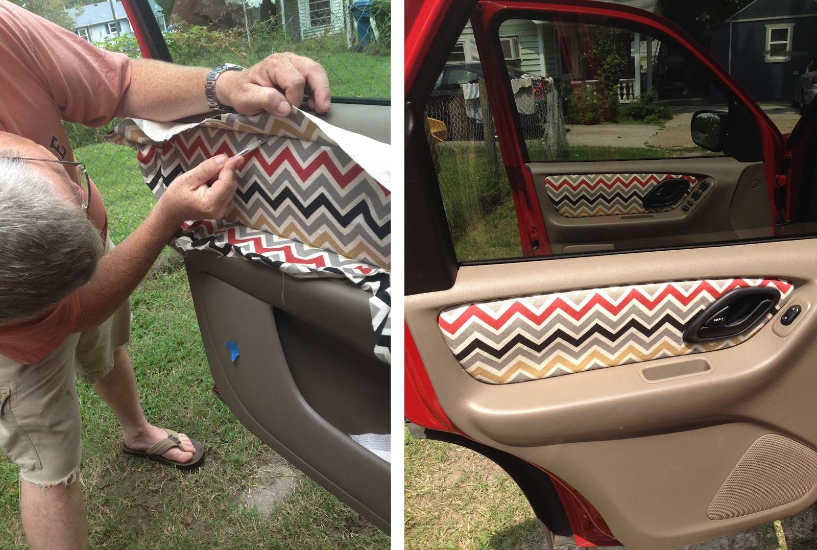 Grosgrain: Custom Fabric Car Door Panels How-To