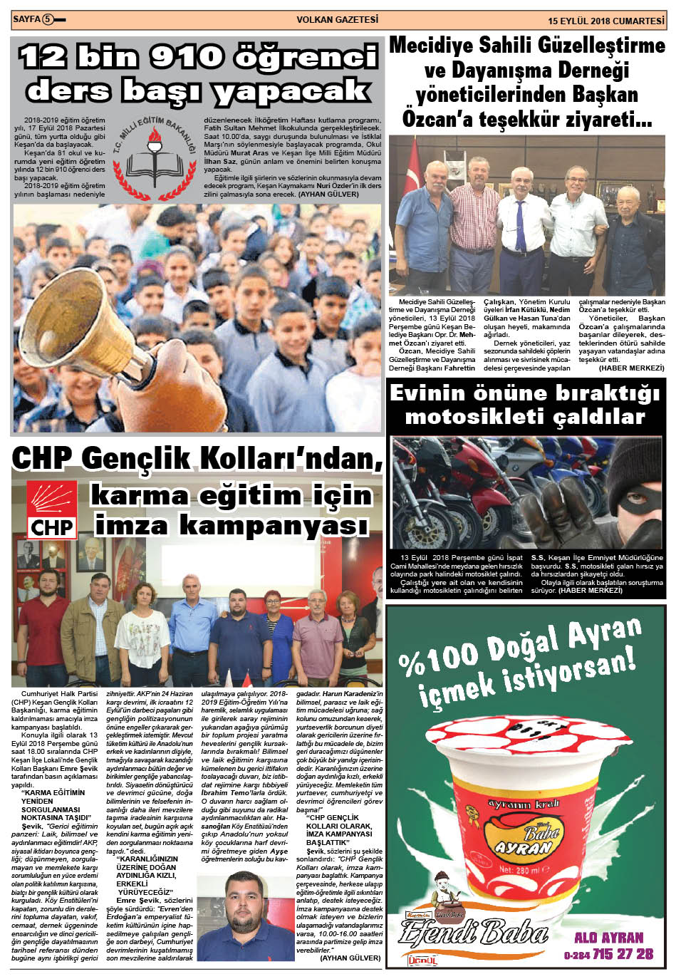 5 Eylül 2019 Cumartesi 5 Eylül 2019 Cumartesi