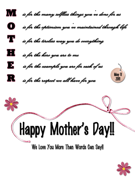 Bits and Pieces: FREE MOTHER'S DAY CARD!