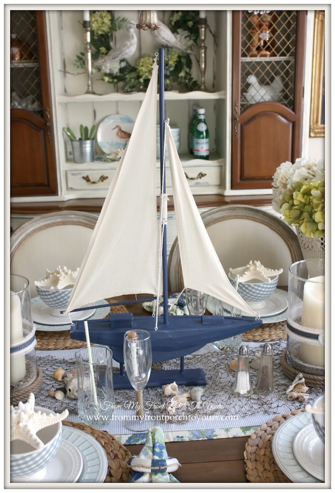 From My Front Porch To Yours: French Farmhouse Nautical Dining Room