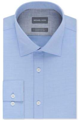 Men's Classic/Regular Fit Non-Iron Airsoft Stretch Performance Solid Dress Shirt