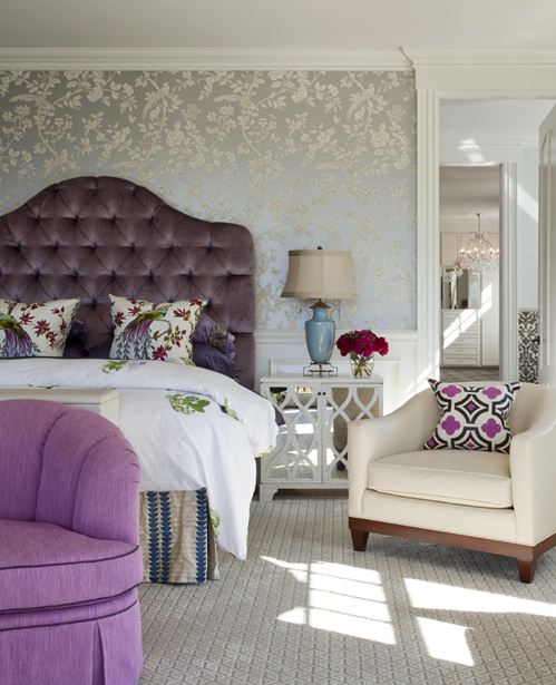 amethyst interior purple home desing gold silver wallpaper