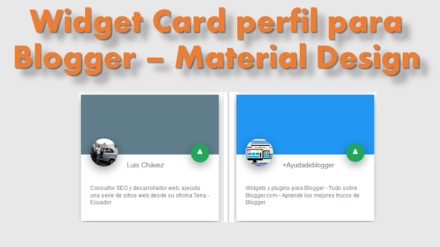 Widget card perfil para Blogger