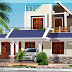 Kerala style house elevation - 1600 sq.ft.