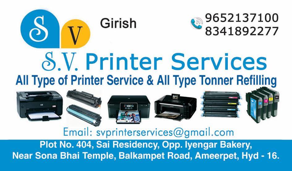 SV Printer Services Cartridge refilling