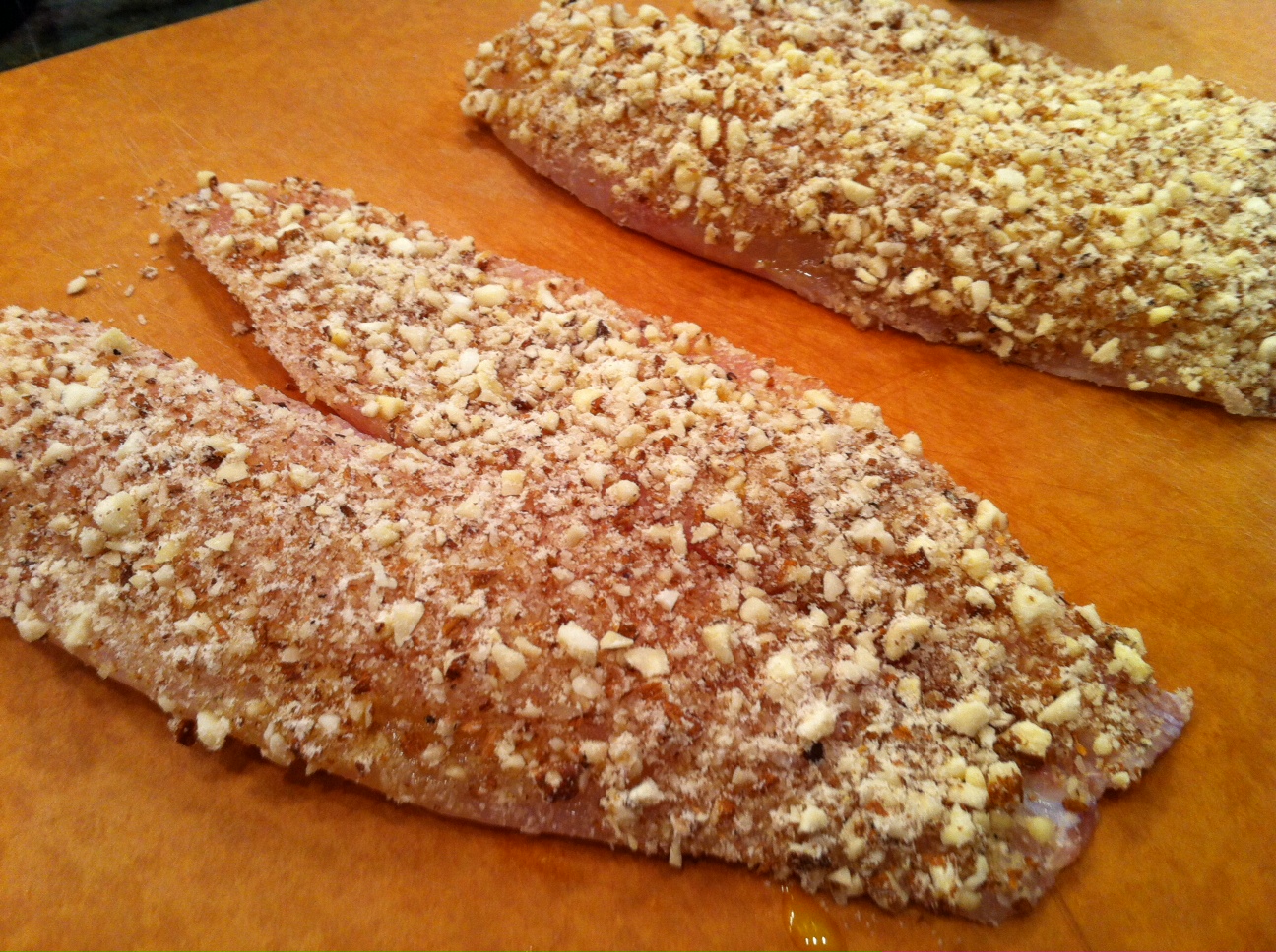 Bumbling Bees Almond Flounder (ahem, Tilapia) Meuniere