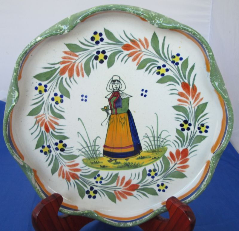 Pie Crust Plates Henriot Quimper Circa 1925 SOLD