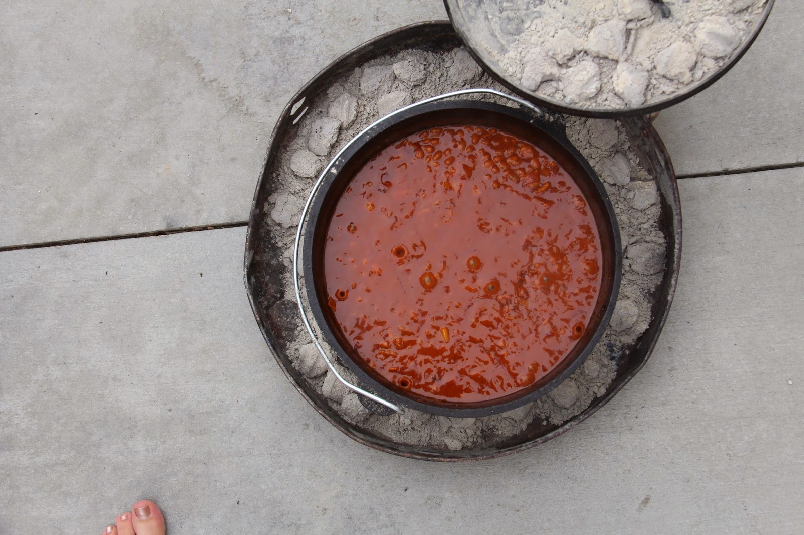 A Bountiful Kitchen Dutch Oven Molasses Baked Beans