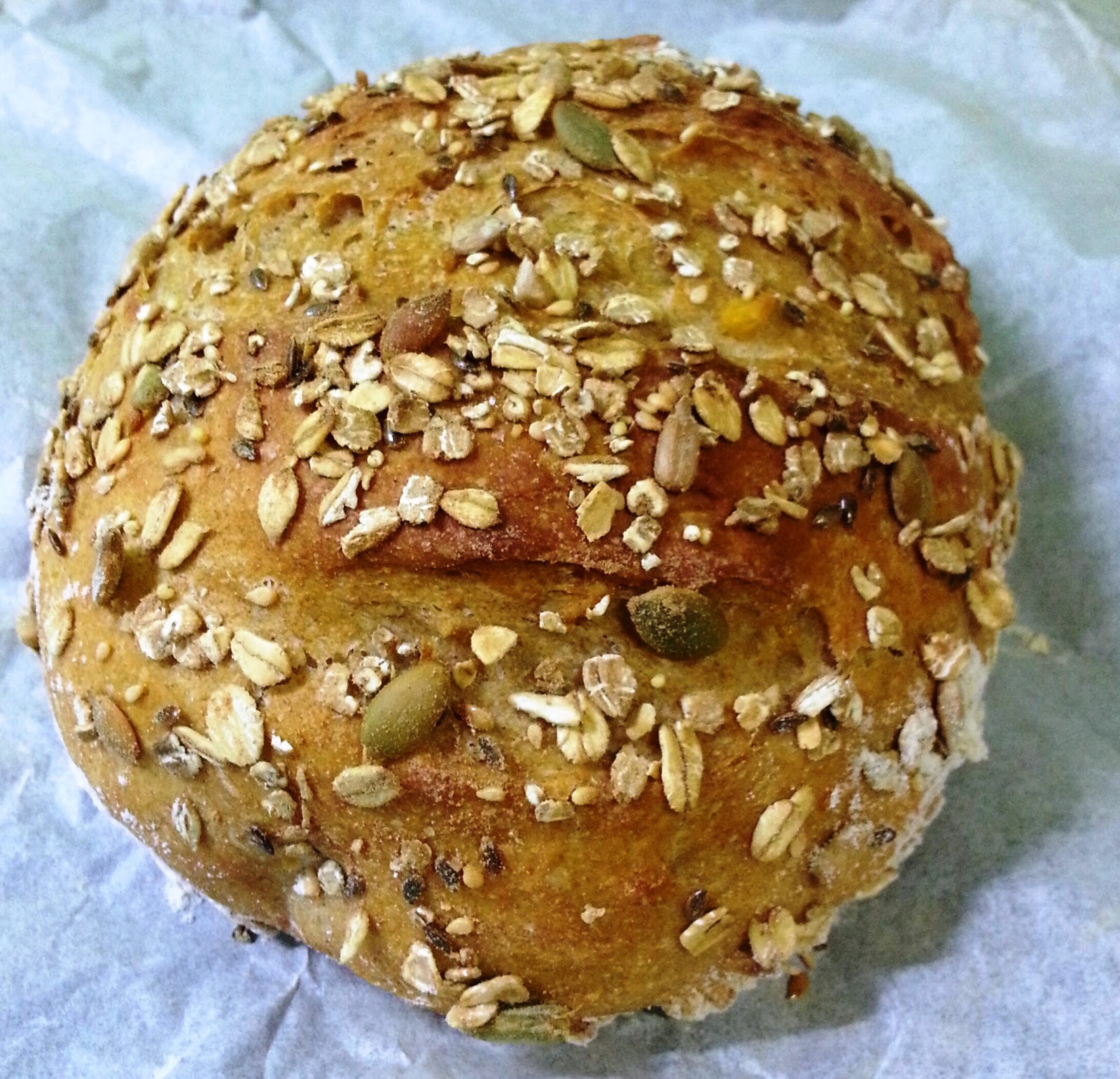 YogiLatte NoKnead Sweet Potato Whole Wheat Bread