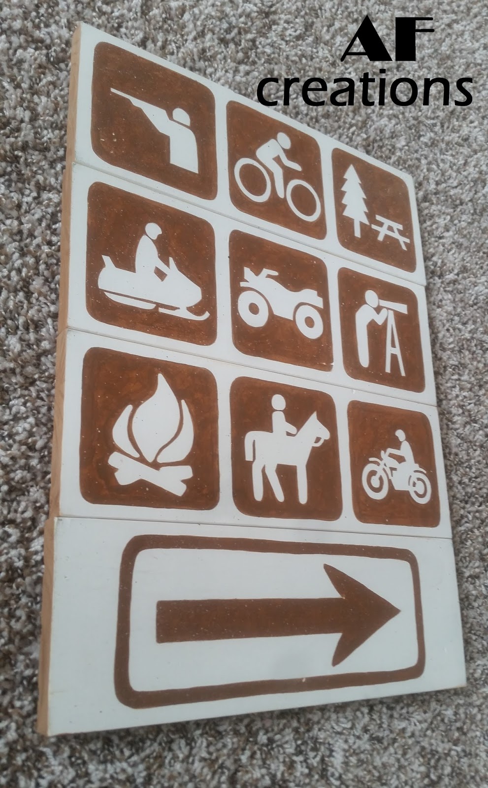 AF Creations Recreation Road Sign